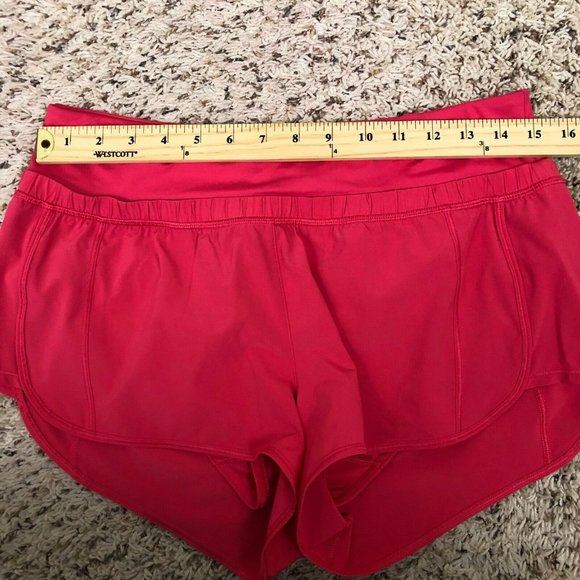 Lululemon Fast Lane Shorts Women's 8 Brief Lined Running Boom Juice Pink Pockets - Picture 9 of 11